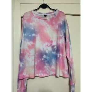 CIRCLE X – Tie Dye Sweatshirt (Plus Size)
MULTI PASTEL / 1X 🍬💕💜